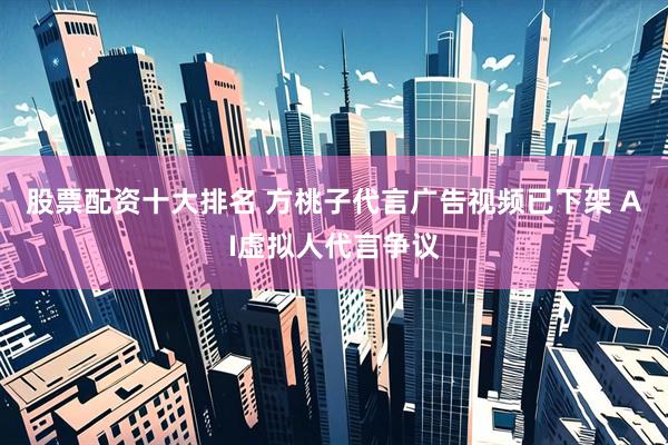 股票配资十大排名 方桃子代言广告视频已下架 AI虚拟人代言争议